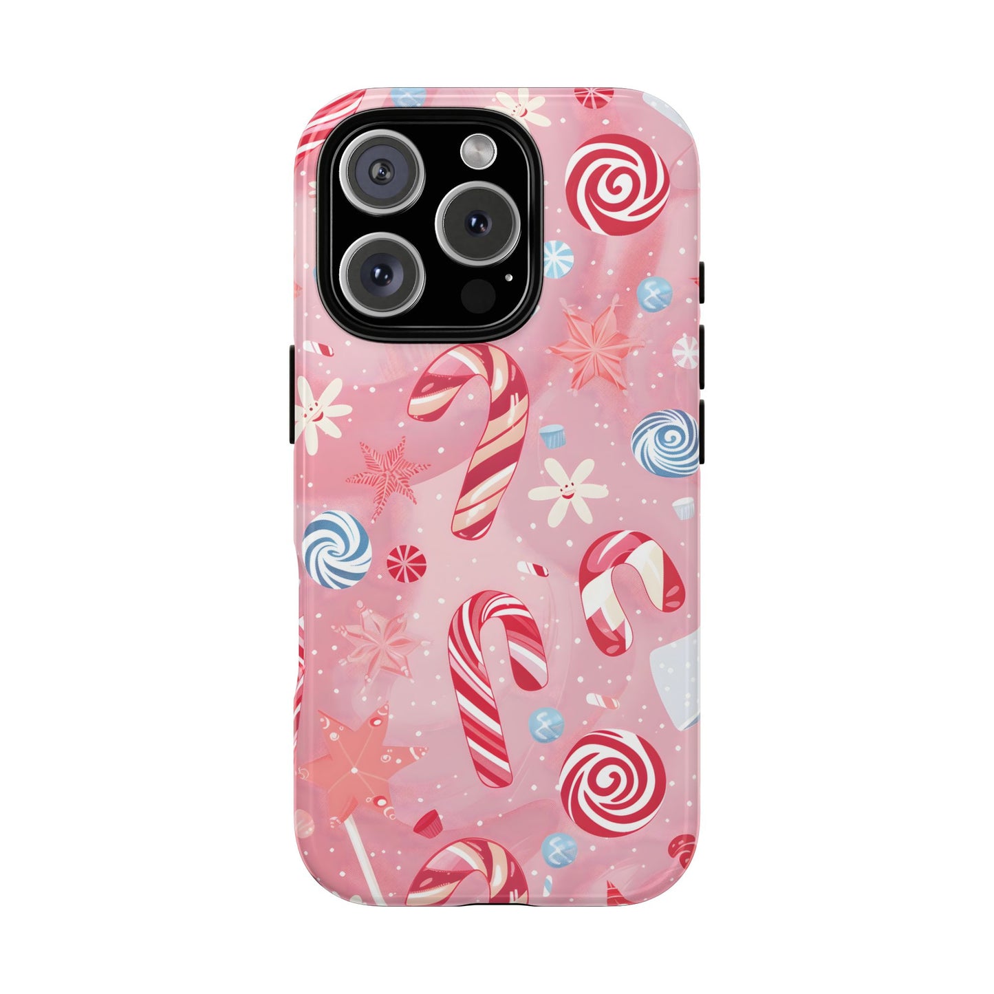 Candy Cane Swirl – Tough Glossy iPhone Case