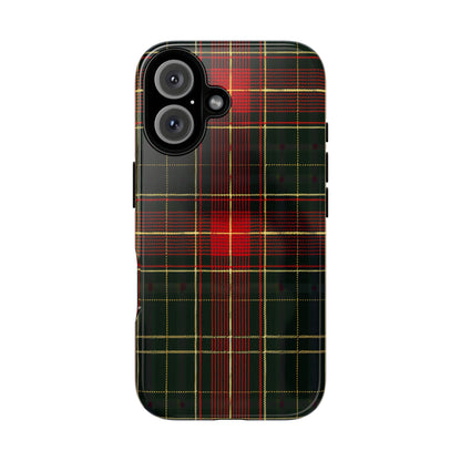 Classic Christmas Tartan – Tough Glossy iPhone Case