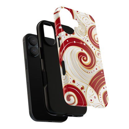 Golden Candy Swirl – Tough Glossy iPhone Case