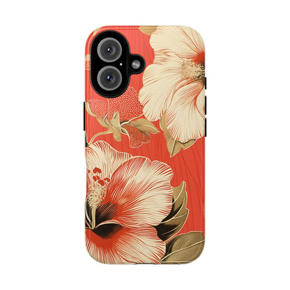 Golden Hibiscus – Tough Glossy iPhone Case