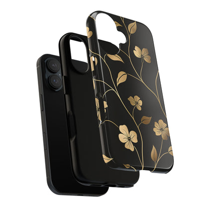 Golden Elegance – Tough Glossy iPhone Case
