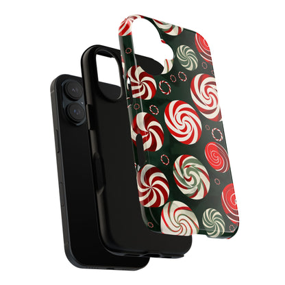 Peppermint Swirl Burst – Tough Glossy iPhone Case