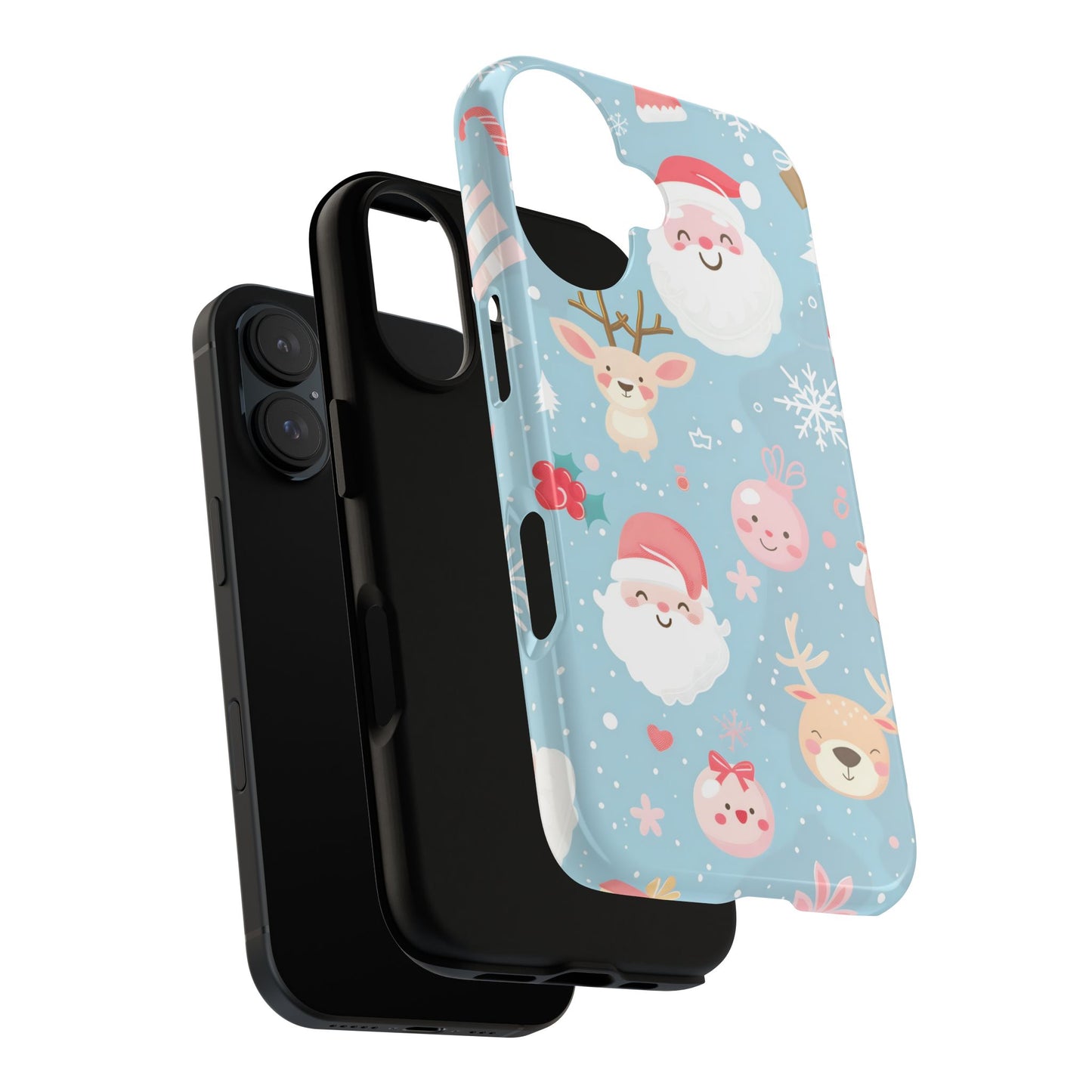 Pastel Santa Joy – Tough Glossy iPhone Case