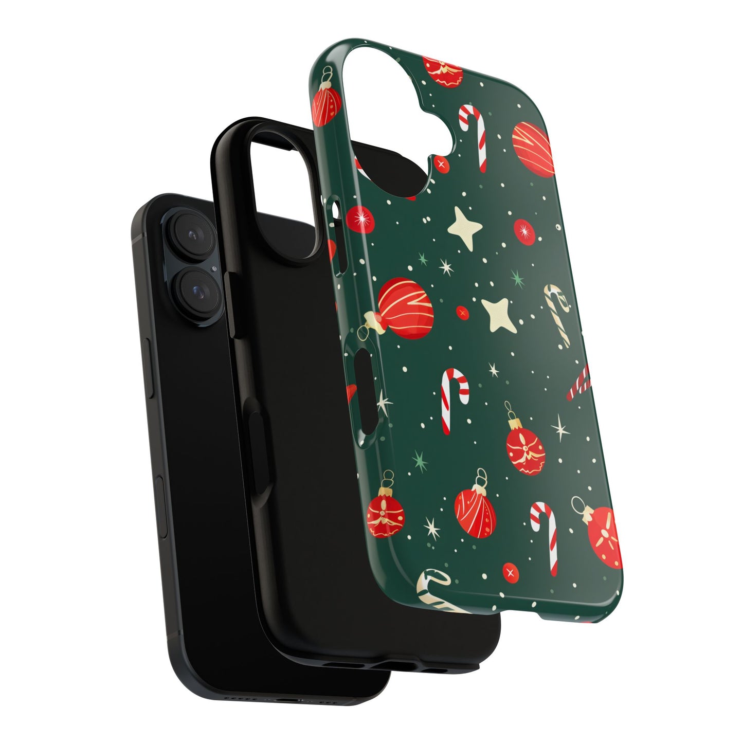 Festive Ornament Scatter – Tough Glossy iPhone Case