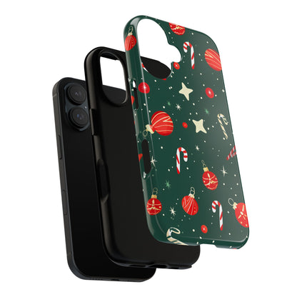 Festive Ornament Scatter – Tough Glossy iPhone Case