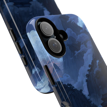 🌲 Mountain Fortress – Tough Glossy iPhone Case