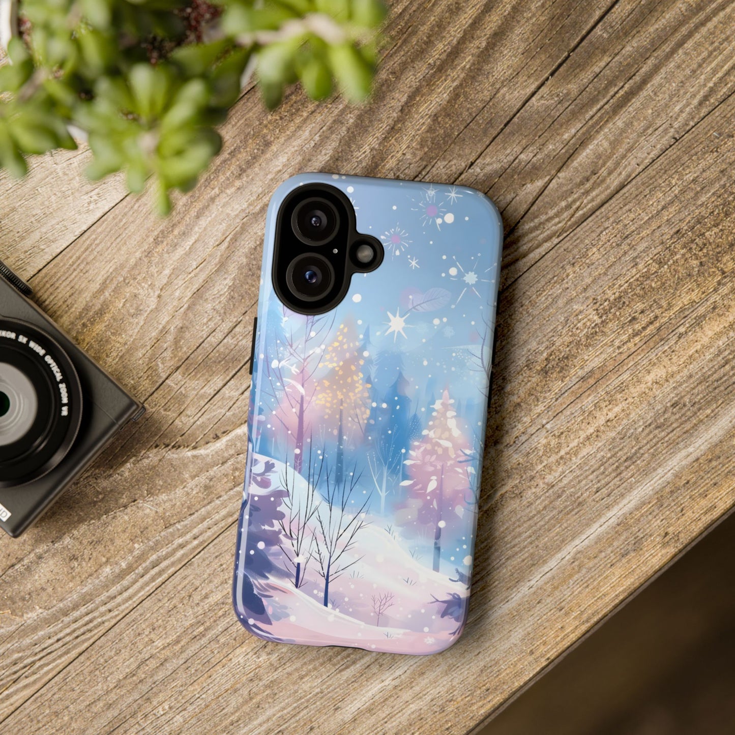 Frosted Winter Forest – Tough Glossy iPhone Case