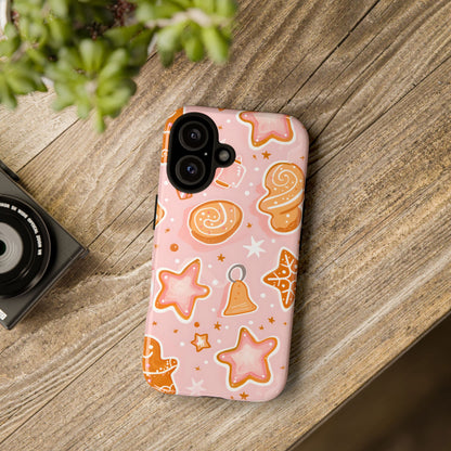 Gingerbread Sweet Stars – Tough Glossy iPhone Case
