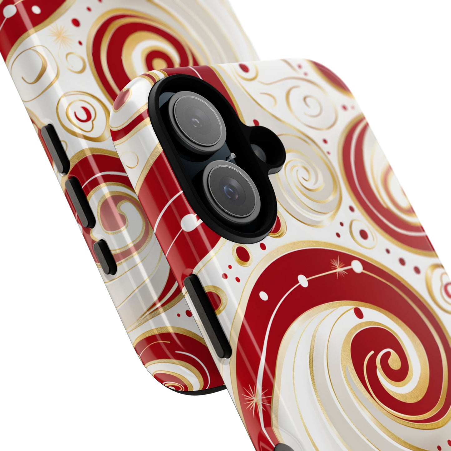 Golden Candy Swirl – Tough Glossy iPhone Case