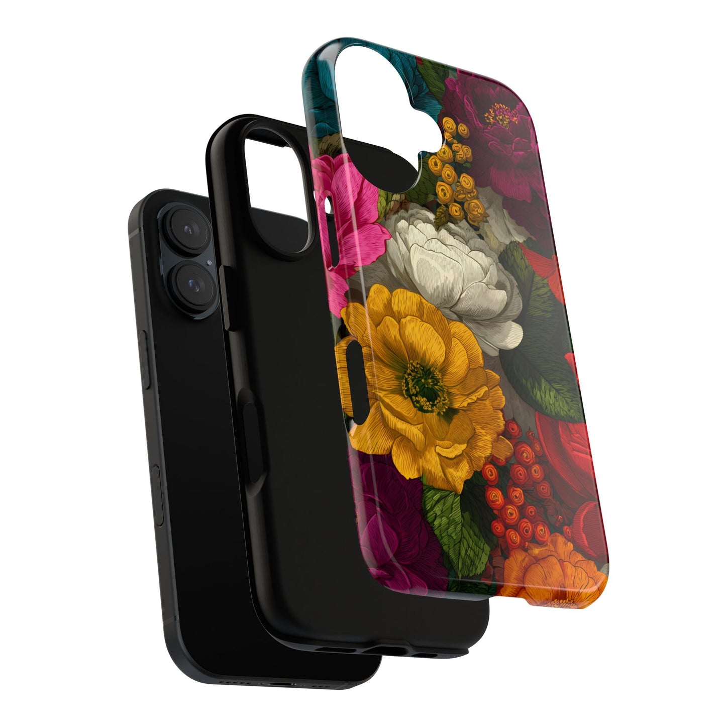 Midnight Bloom – Tough Glossy iPhone Case