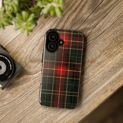 Classic Christmas Tartan – Tough Glossy iPhone Case