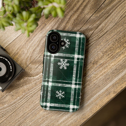 Frosted Tartan – Tough Glossy iPhone Case