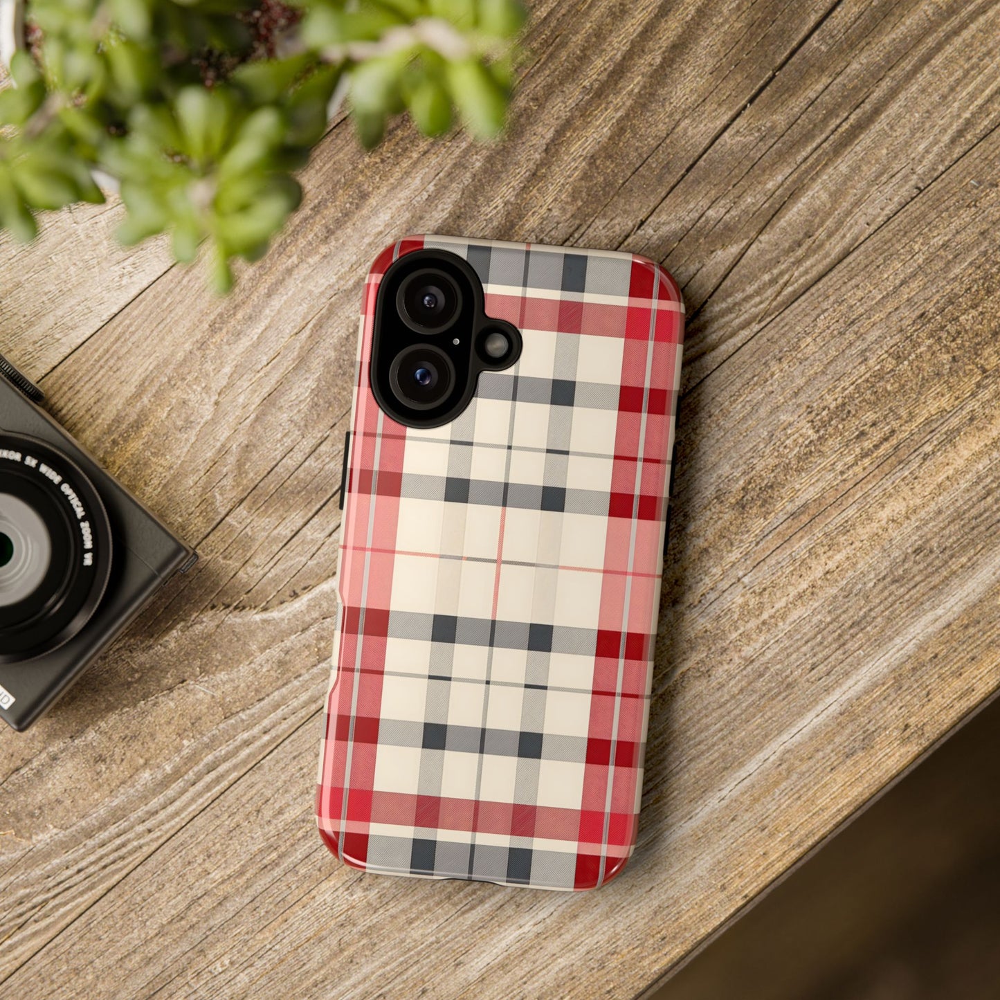 Winter Tartan Classic – Tough Glossy iPhone Case