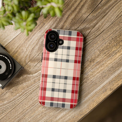 Winter Tartan Classic – Tough Glossy iPhone Case