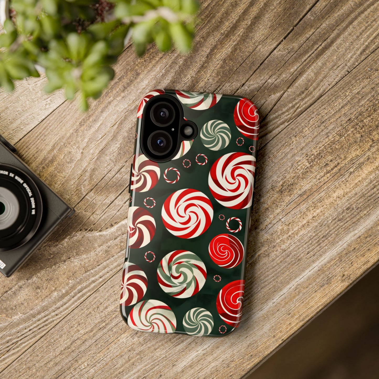 Peppermint Swirl Burst – Tough Glossy iPhone Case