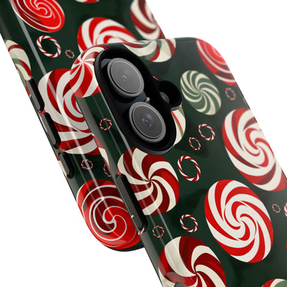 Peppermint Swirl Burst – Tough Glossy iPhone Case