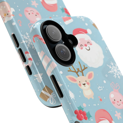 Pastel Santa Joy – Tough Glossy iPhone Case