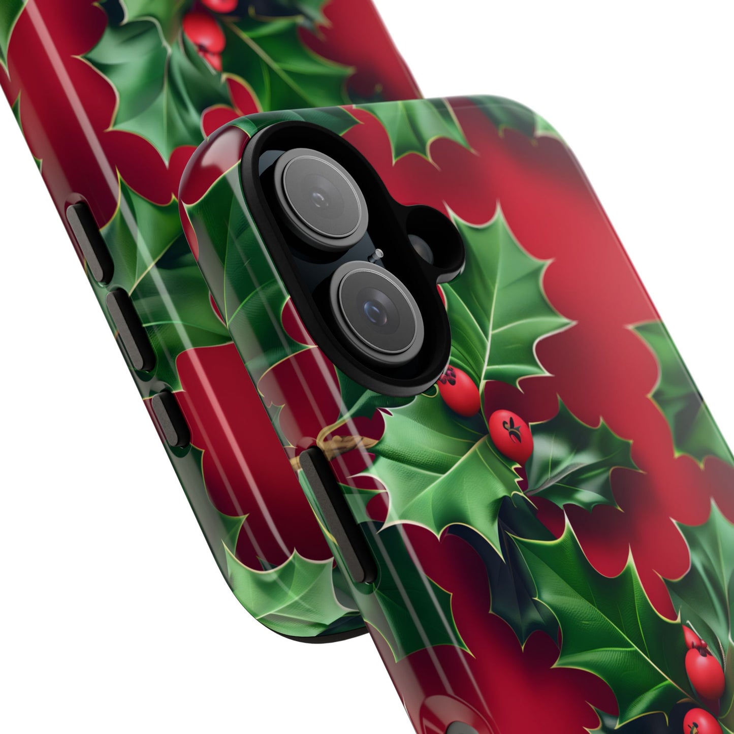 Holly Berry Bloom – Tough Glossy iPhone Case