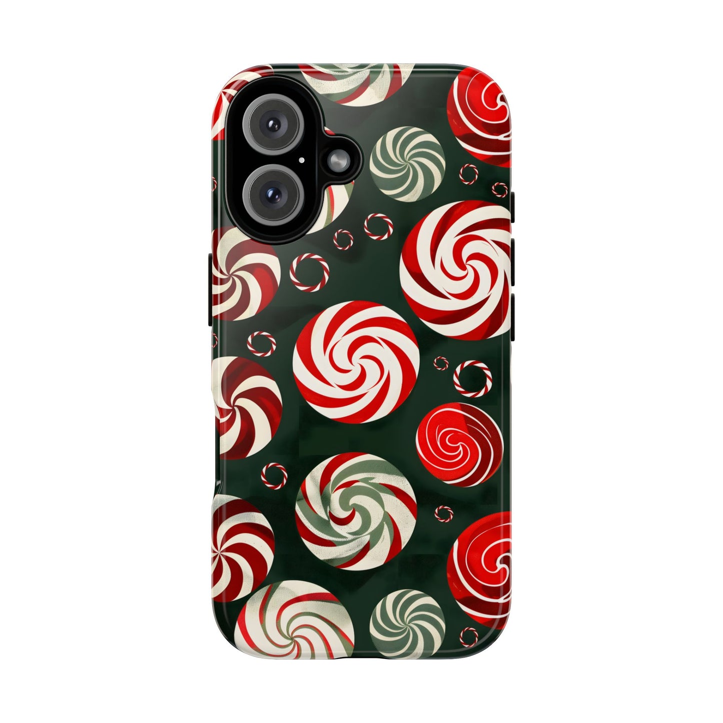 Peppermint Swirl Burst – Tough Glossy iPhone Case