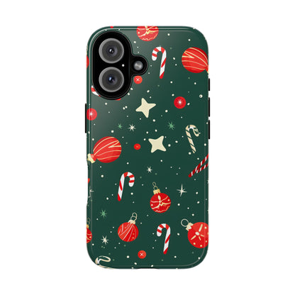 Festive Ornament Scatter – Tough Glossy iPhone Case