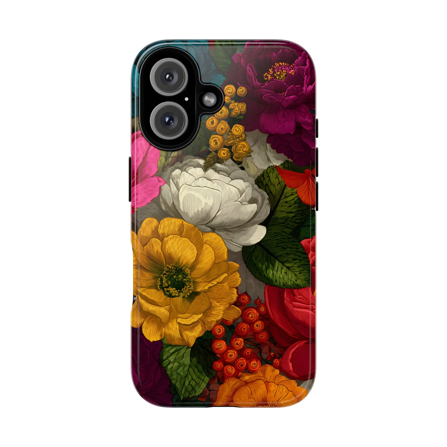 Midnight Bloom – Tough Glossy iPhone Case