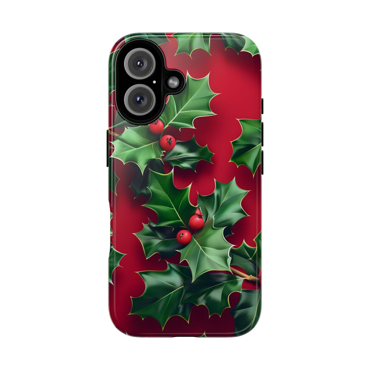 Holly Berry Bloom – Tough Glossy iPhone Case