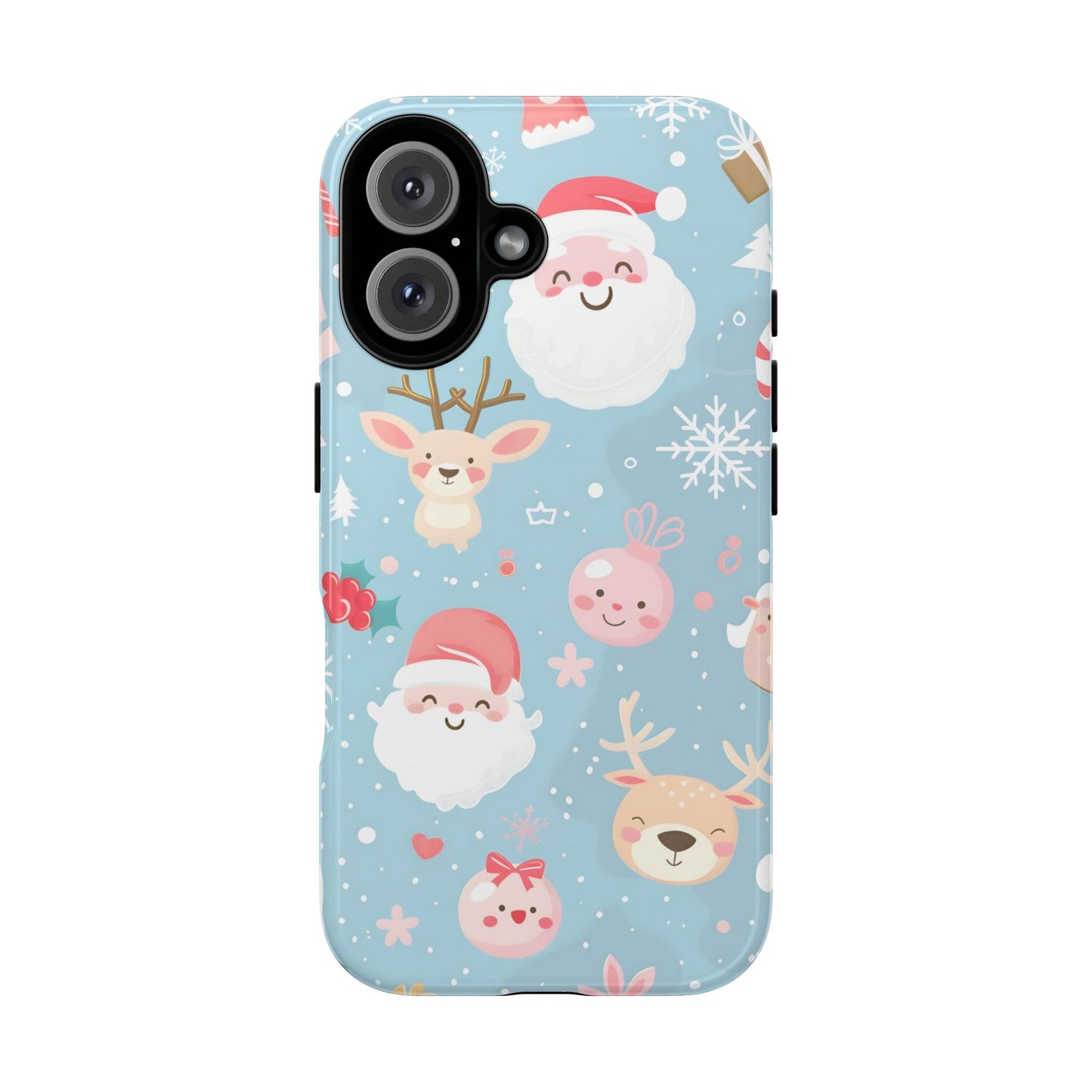 Pastel Santa Joy – Tough Glossy iPhone Case