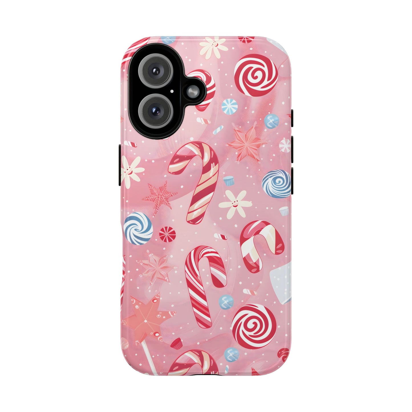 Candy Cane Swirl – Tough Glossy iPhone Case