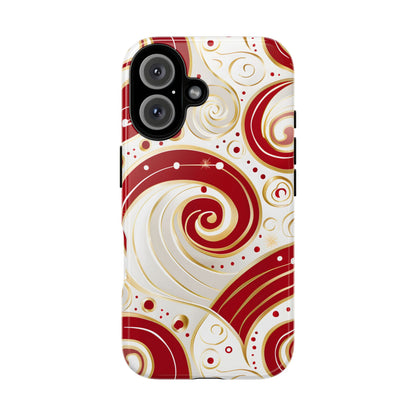 Golden Candy Swirl – Tough Glossy iPhone Case