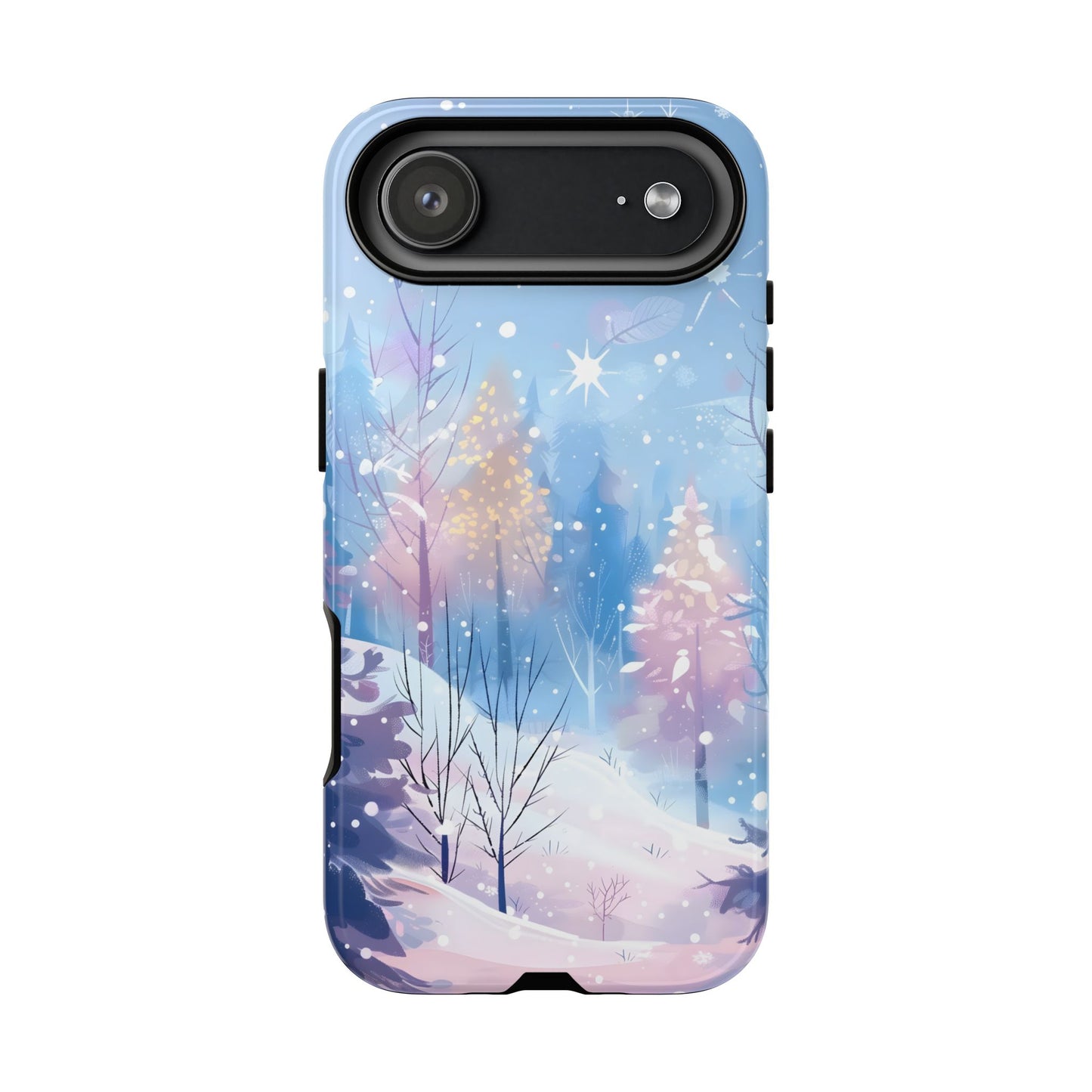 Frosted Winter Forest – Tough Glossy iPhone Case