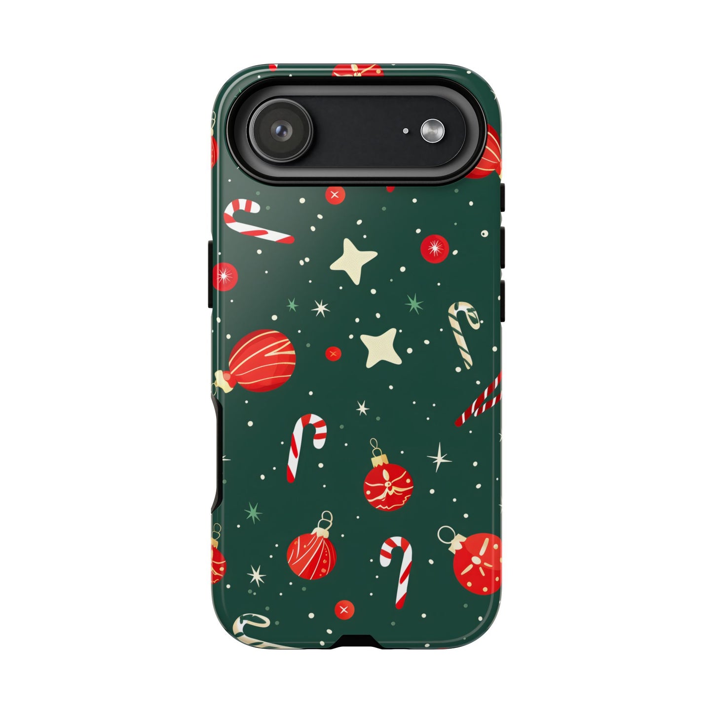 Festive Ornament Scatter – Tough Glossy iPhone Case