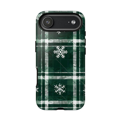 Frosted Tartan – Tough Glossy iPhone Case