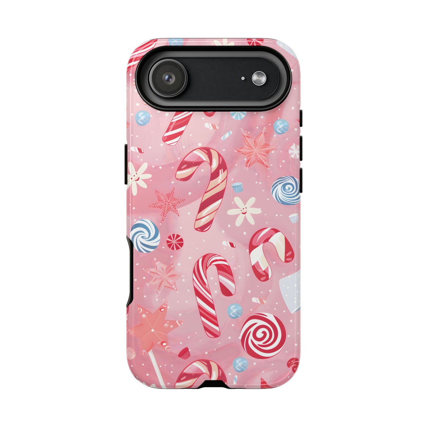 Candy Cane Swirl – Tough Glossy iPhone Case