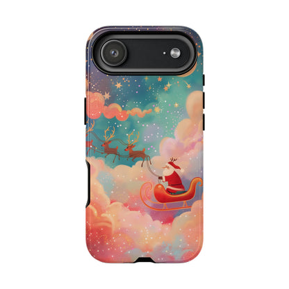 Starlit Santa Sky – Tough Glossy iPhone Case