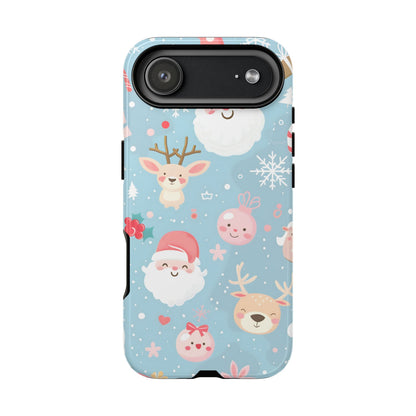 Pastel Santa Joy – Tough Glossy iPhone Case