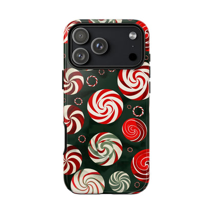 Peppermint Swirl Burst – Tough Glossy iPhone Case