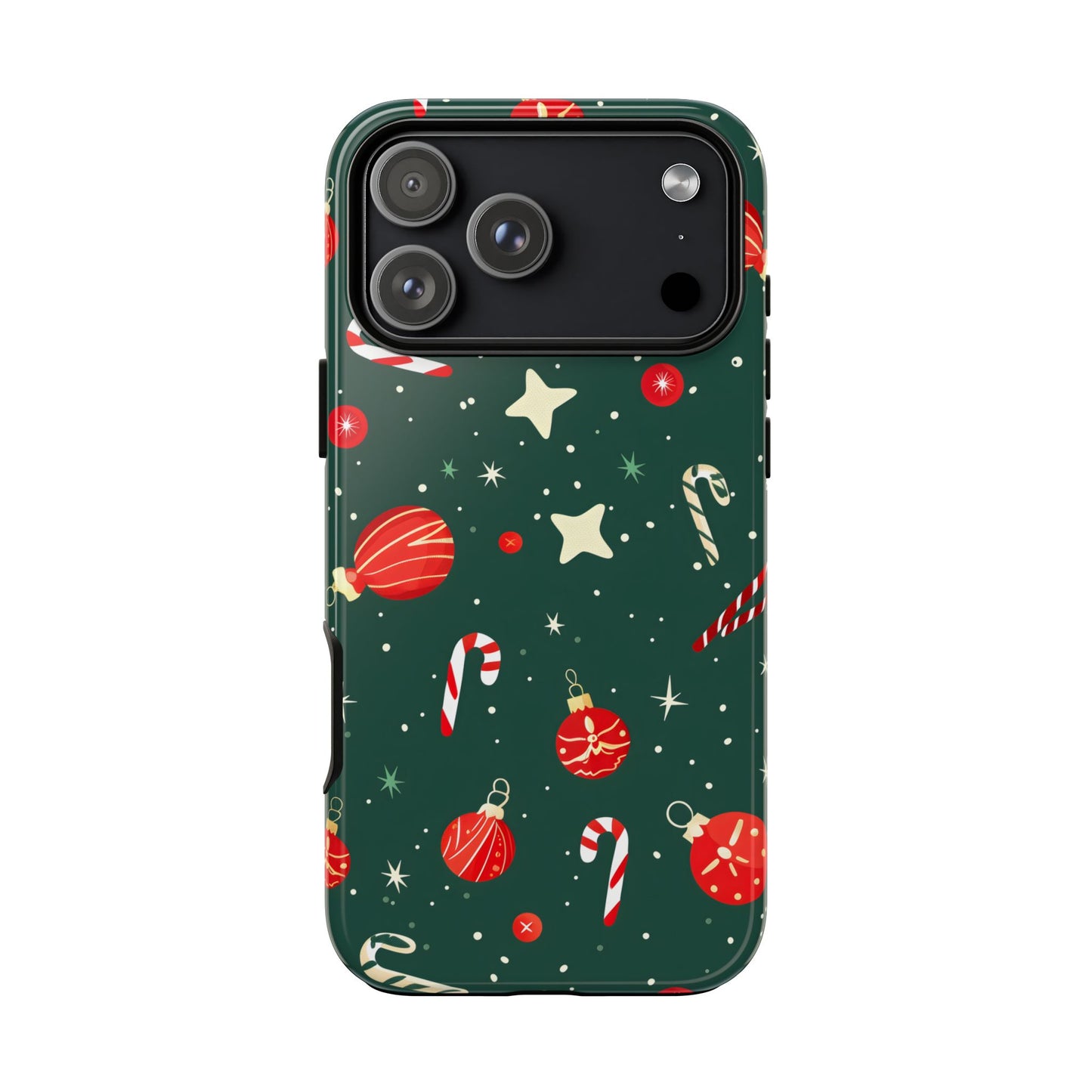 Festive Ornament Scatter – Tough Glossy iPhone Case
