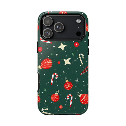 Festive Ornament Scatter – Tough Glossy iPhone Case