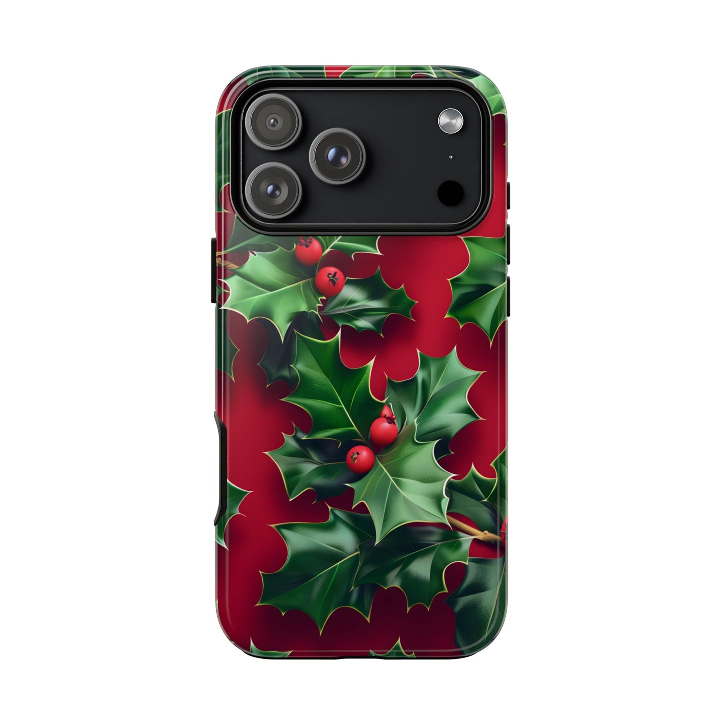 Holly Berry Bloom – Tough Glossy iPhone Case