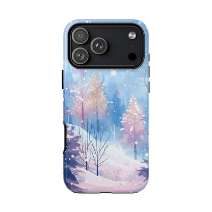 Frosted Winter Forest – Tough Glossy iPhone Case