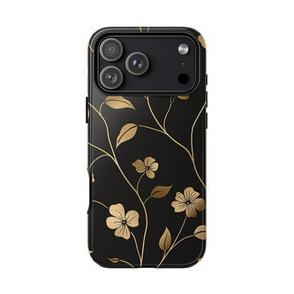 Golden Elegance – Tough Glossy iPhone Case