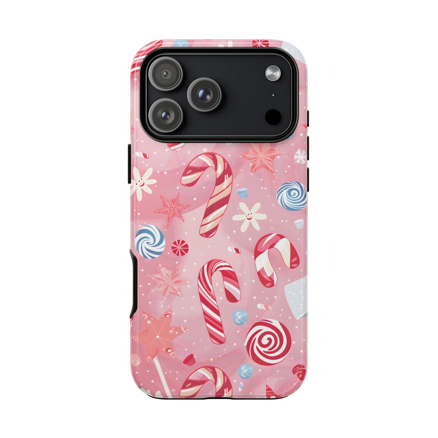 Candy Cane Swirl – Tough Glossy iPhone Case