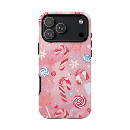 Candy Cane Swirl – Tough Glossy iPhone Case