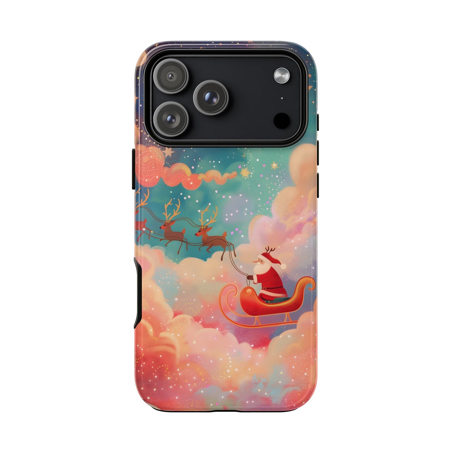 Starlit Santa Sky – Tough Glossy iPhone Case