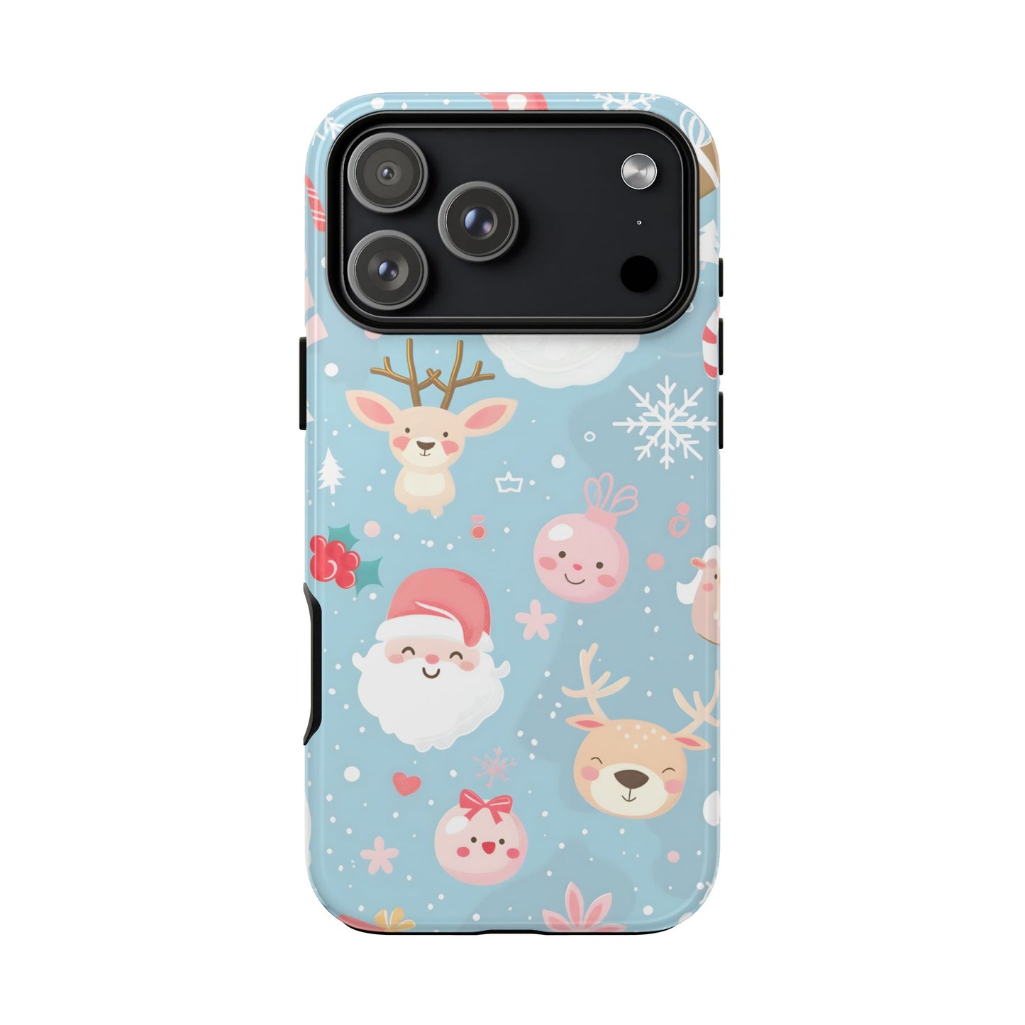 Pastel Santa Joy – Tough Glossy iPhone Case