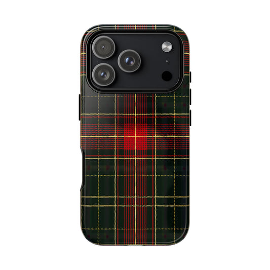 Classic Christmas Tartan – Tough Glossy iPhone Case