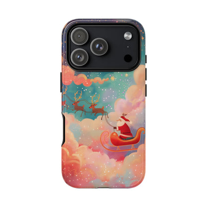 Starlit Santa Sky – Tough Glossy iPhone Case