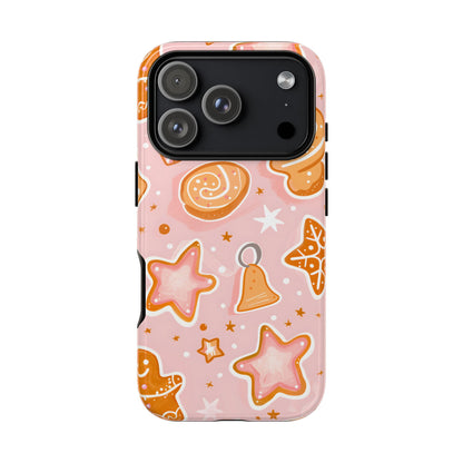 Gingerbread Sweet Stars – Tough Glossy iPhone Case