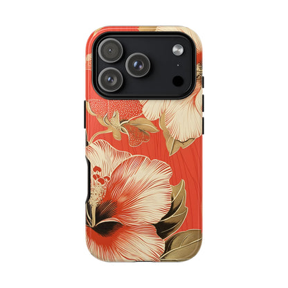 Golden Hibiscus – Tough Glossy iPhone Case