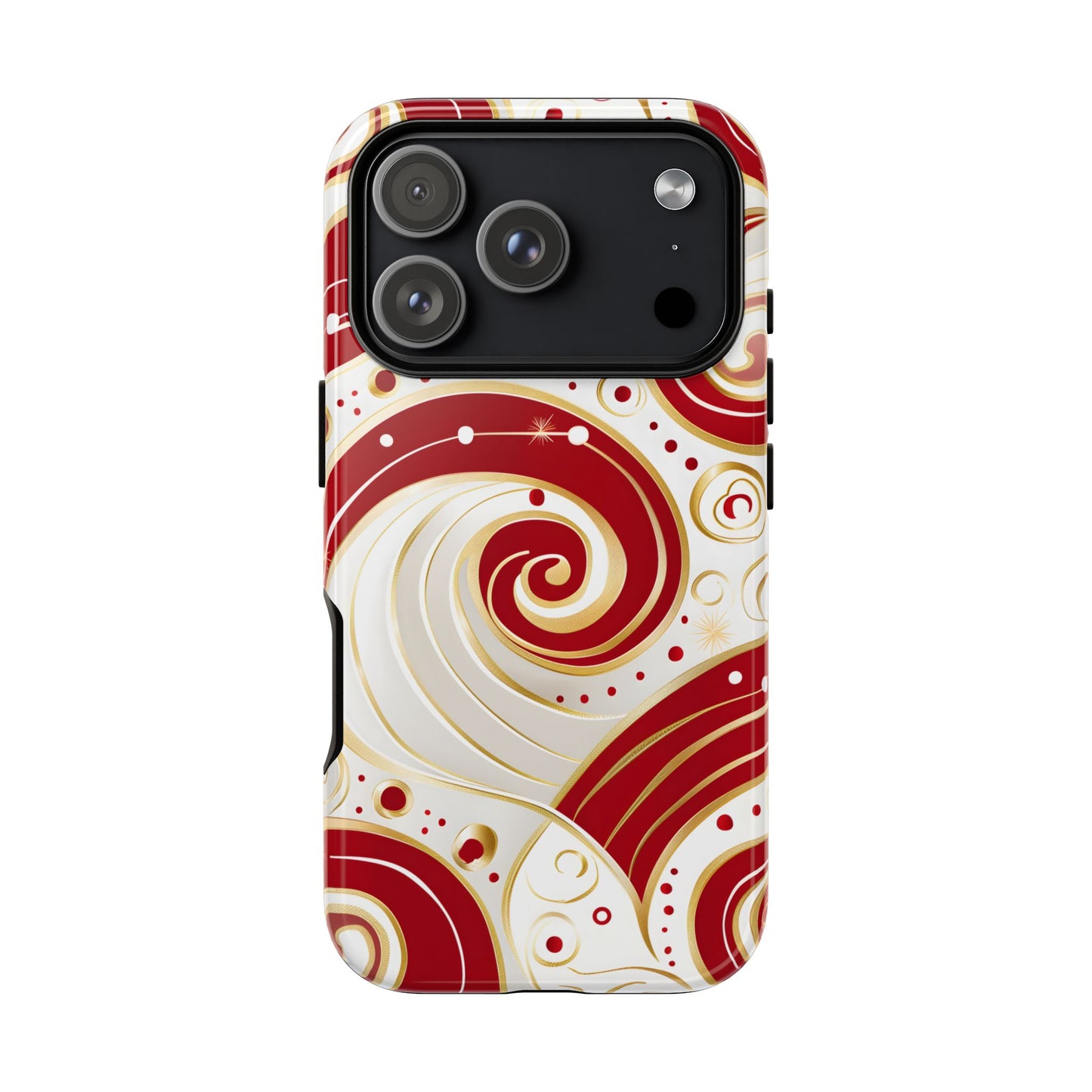 Golden Candy Swirl – Tough Glossy iPhone Case